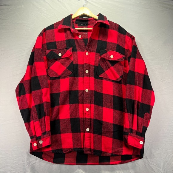 Anti Social Social Club Red and Black Plaid Shirt - Picture 3 of 9